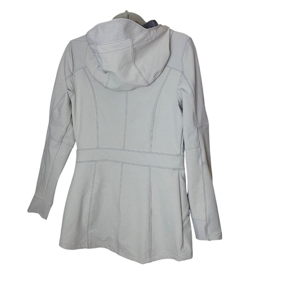 Kuhl Womens Trench Coat Size S Cream Softshell Two-tone Weave Performance - Picture 2 of 16